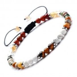 bracelet perles naturelles 4 mm automne