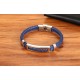 bracelet cuir bleu nuit