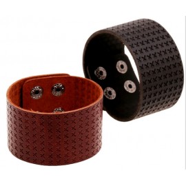 Bracelet de force homme en cuir style punk