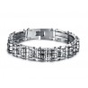 Bracelet homme acier avec pierres en cristal 