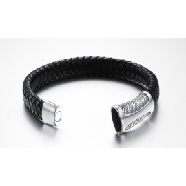 Bracelet homme  cuir fermoir aimantée design