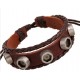 Bracelet homme en cuir style emo