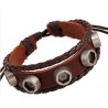 Bracelet homme en cuir style emo