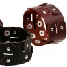 Bracelet de force ethno-rock en cuir 