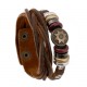 Bracelet homme en cuir et breloques