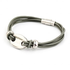 Bracelet homme gris à 4 liens