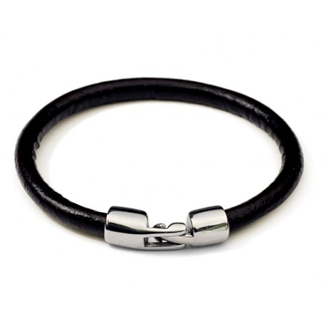 bracelet homme liens cuir rond