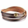 bracelet homme enroulé en cuir marron