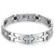 bracelet homme en acier et faux diamants