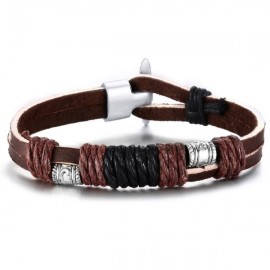 bracelet homme cuir marron