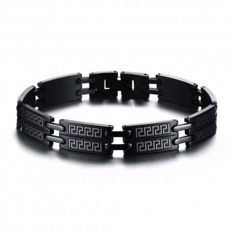 bracelet acier noir 