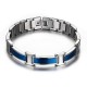 bracelet acier  bleu