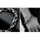 Bracelet homme en acier inoxydable bicolore