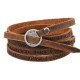 Bracelet homme en cuir style hippie noir,brun foncé ou marron