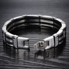bracelet acier et silicone