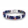 bracelet coton couleur bleu marine
