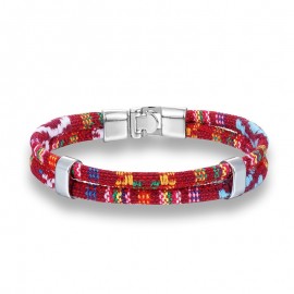 bracelet homme coton rouge