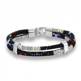 bracelet homme coton noir